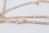 14k Yellow Gold Figaro Chain Necklace 8.6 Grams 23 Inch Eb0426prxsa