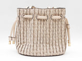 Michael Kors Willa Pleated Logo Vanilla Cream Tote Bag Sd1225rzde