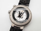 Louis Vuitton Qa173 44 Tambour Street Driver Green Steel Watch Do0425wwxzde