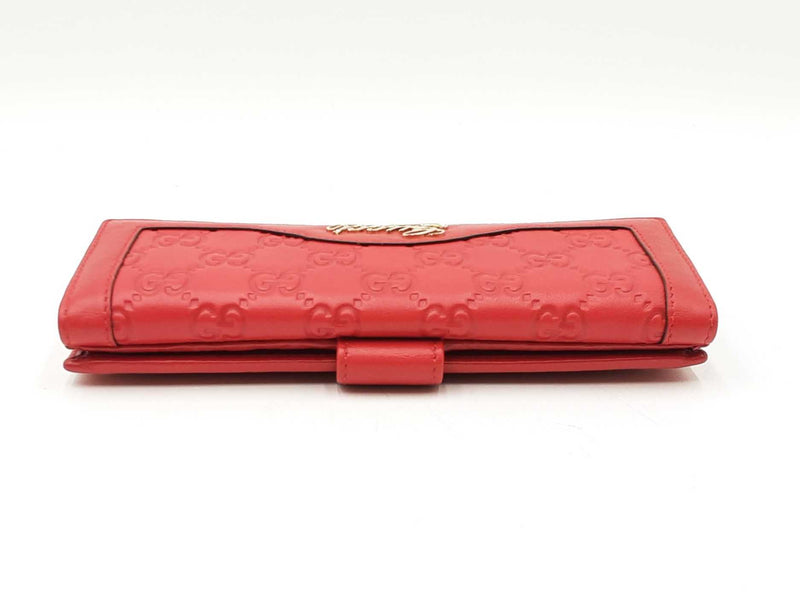 Gucci Gg Guccissima Red Leather Continental Long Wallet Fw0625orzdu