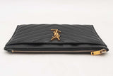 Ysl Saint Laurent Grain De Poudre Monogram Bill Pouch Sd0725ozxsa