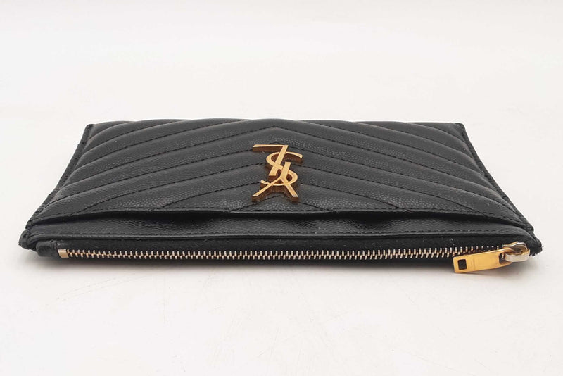 Ysl Saint Laurent Grain De Poudre Monogram Bill Pouch Sd0725ozxsa
