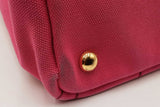 Prada Canapa Pink Canvas Tote Bag Eb0726oxzdu