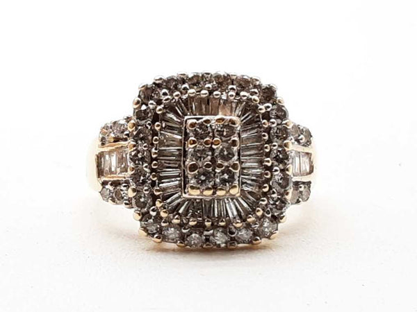 Approx 1.44 Ctw Diamonds 14k Yg 4.6g Ring Size 6 Do0924oxzde