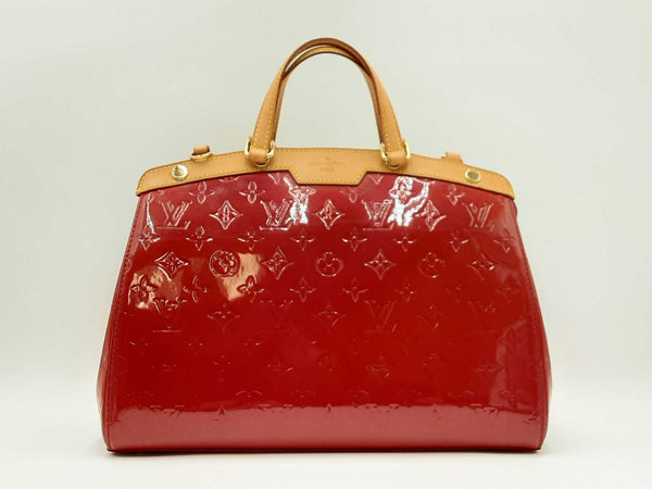 Louis Vuitton Brea Red Monogram Vernis Leather Satchel Fw0325oordu