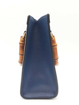 Gucci Navy Blue Leather Diana Bamboo Handle Tote Bag Eb0426lexzde