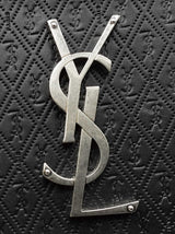 Yves Saint Laurent Take-away Top Handle Bag In Black Monogram-embossed Leather Fw026rzxdu