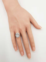 4.47 Cttw Lab Created Diamond & 18k Gold Engagement Ring & Cert 6 Grams Size 7 Fw0526rxzxdu