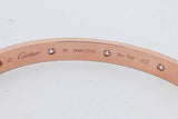 Cartier 18k Rose Gold Diamond Love Bracelet 32.01 Grams Size 18 Eb0726exxzsa
