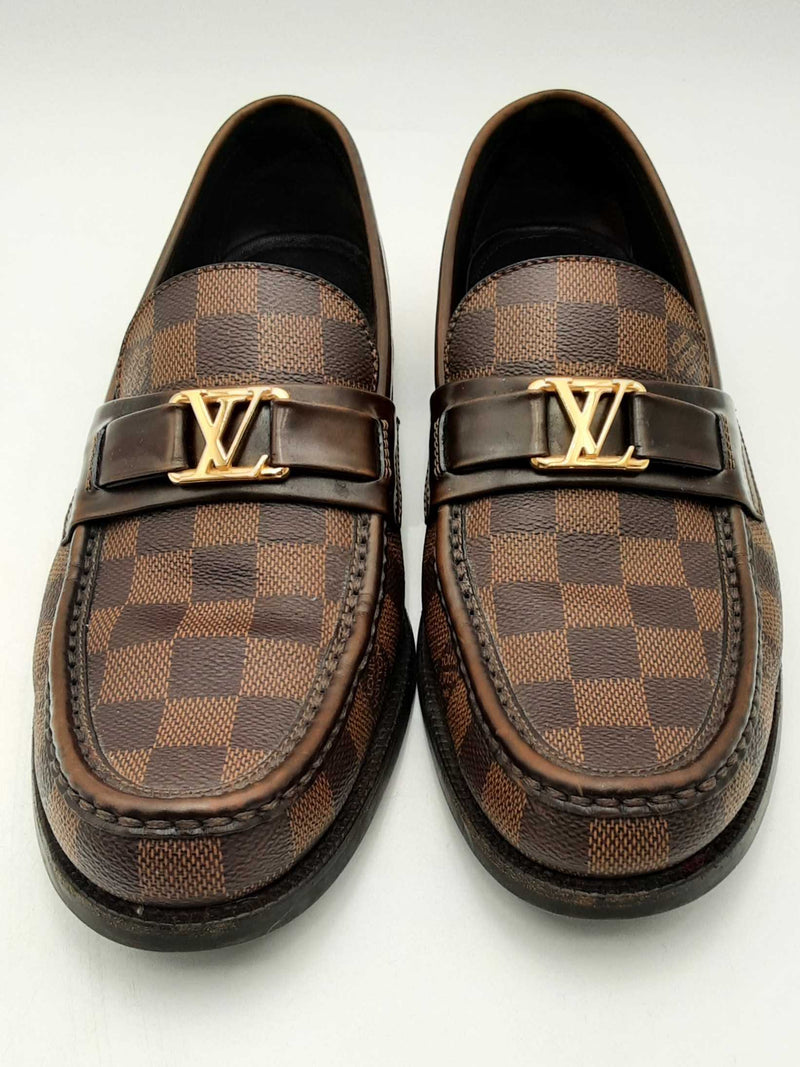 Louis Vuitton Damier Ebene Major Loafers Size 7.5 Eb0824lrxsa