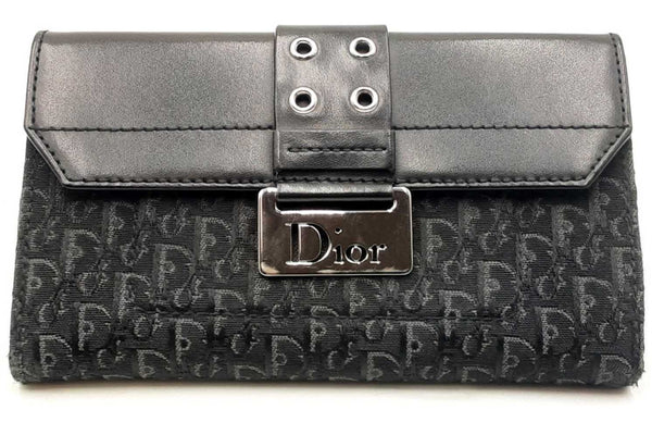 Christian Dior Canvas Jacquard Long Wallet Eb1125oxzdu