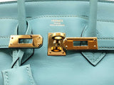Hermes Birkin 25 Lagon Teal Swift Leather Gold Handbag Do0325lrrxzde