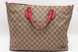 Gucci Gg Supreme Coated Canvas Embroidered Floral Tote Bag Eb0526clrsa