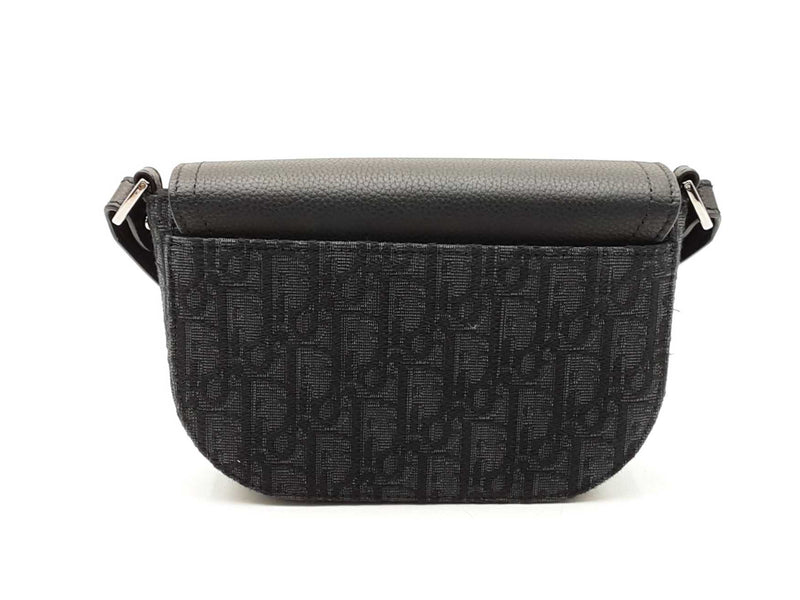 Christian Dior Saddle Messenger Bag In Oblique Jacquard & Leather Fw1025lpzxdu