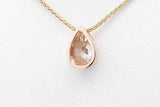 0.75ctw Pear Shaped Diamond Necklace 14k Yellow Gold 3.6g 18 Inch Eb1225crxsa