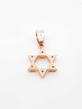Diamond & 14k Rose Gold Star Of David Pendant 1.6 Grams Fw0425lrdu