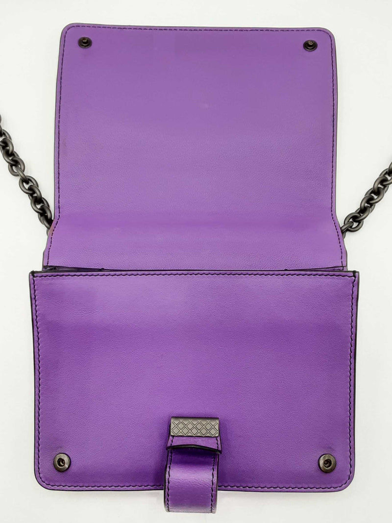 Bottega Veneta Nappa Intrecciato Runway Shoulder Bag In Purple Fw0225ozxdu