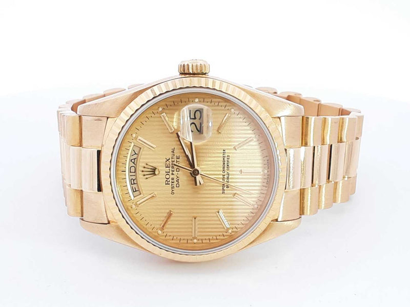 Rolex President 36mm Day Date 18k Yellow Gold Watch Sd0325crzxsa