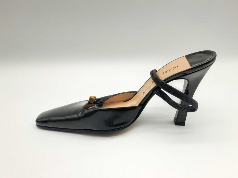 Louis Vuitton Black Patent Leather Strap Pump Heels Size Eu 38 Do0424loxde