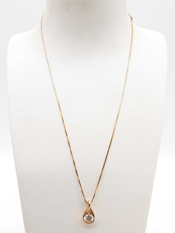 Pandora Infinite 1.00 Carat Lab Grown Diamond 14k Yellow Gold 6.1g Pendant Chain 17.5 In Do0425rxzde