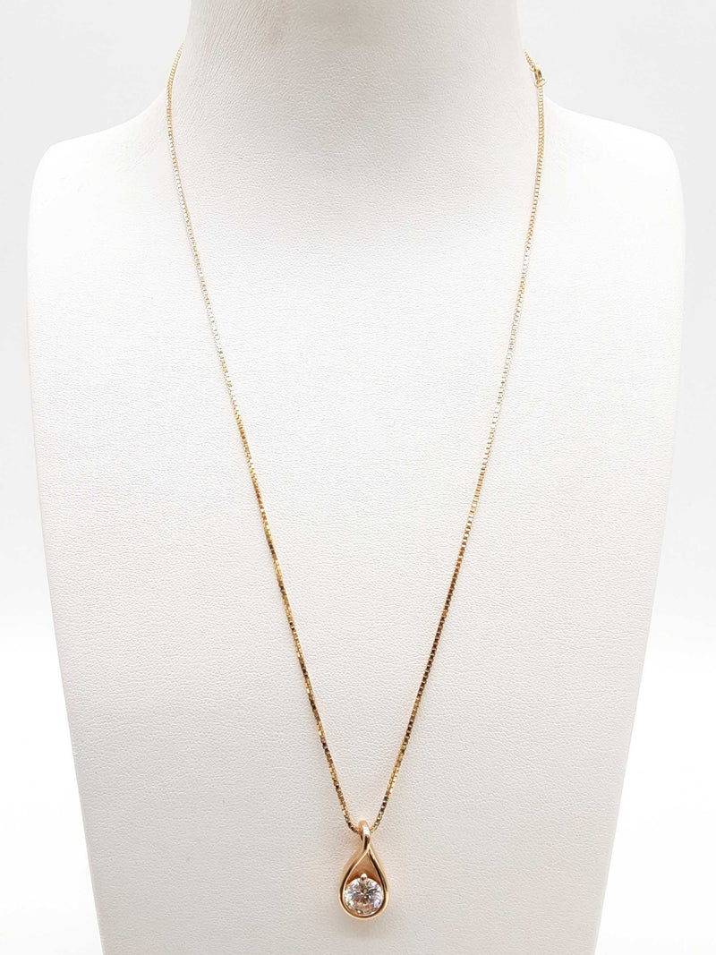 Pandora Infinite 1.00 Carat Lab Grown Diamond 14k Yellow Gold 6.1g Pendant Chain 17.5 In Do0425rxzde