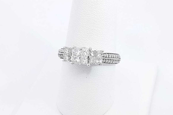 Approx. 1.12ctw Diamond Ring In 14k White Gold 4.44 Grams Size 7.75 Eb0324oxzsa