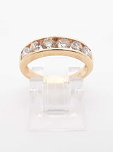 0.90 Cttw Diamond & 14k Yellow Gold Channel Ring 2.7 Grams Size 5.5 Fw0625lrxdu