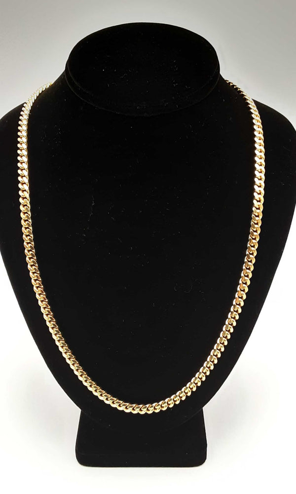 Sterling Silver Cuban Link Chain Necklace 24 In Dolowsa 144010035851