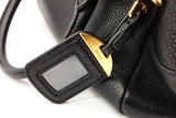 Prada Vitello Phenix Bauletto Black Leather Satchel Bag Eb0826ixzde