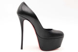 Christian Louboutin Dolly Alta Leather Platform Pumps Size 37.5 Eb1024lrxsa