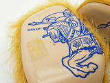 Burberry Yellow Rose Velvet Fur Trim Heels Size It 41 Do0525lxzde