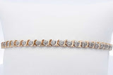 Diamond Tennis Bracelet In 14k Yellow Gold 6.8 Grams 7 Inch Eb1124lixdu