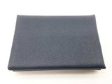 Hermes Duo Calvi Bleu Abysse Blue Epsom Snap Card Holder Do0126exzde