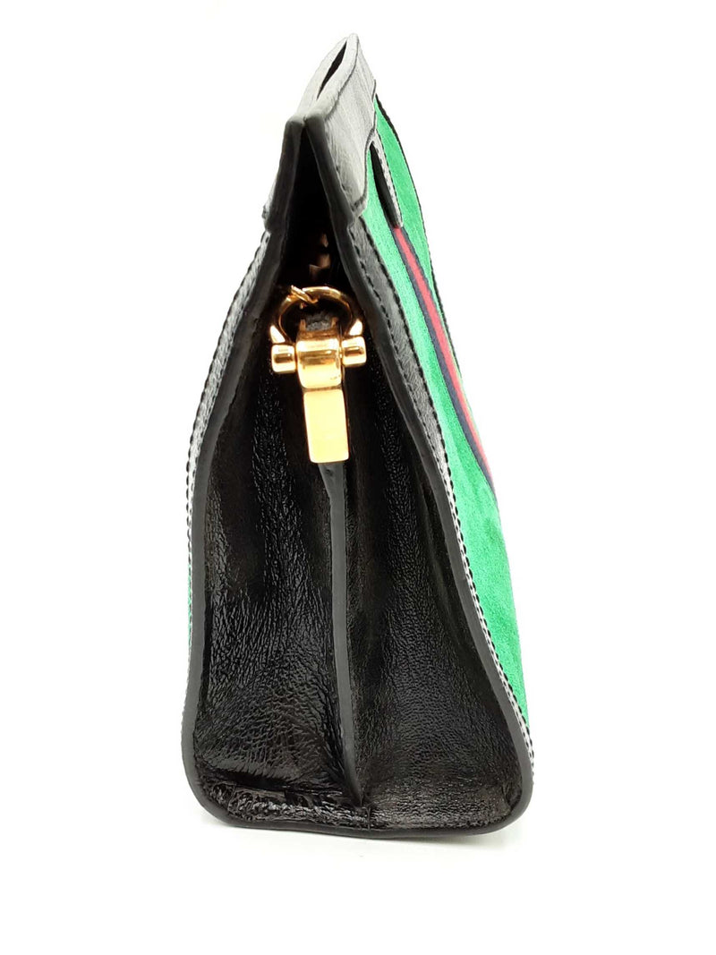 Gucci Web Green Suede Ophidia Chain Shoulder Bag Eb0724prxdu