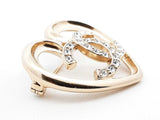 Chanel Cc Logo Heart Gold-tone & Strass Brooch Fw1025lordu