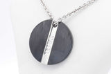 Tiffany & Co. Titanium & 925 Sterling Silver Pendant Necklace 18 Inch Eb0126crsa