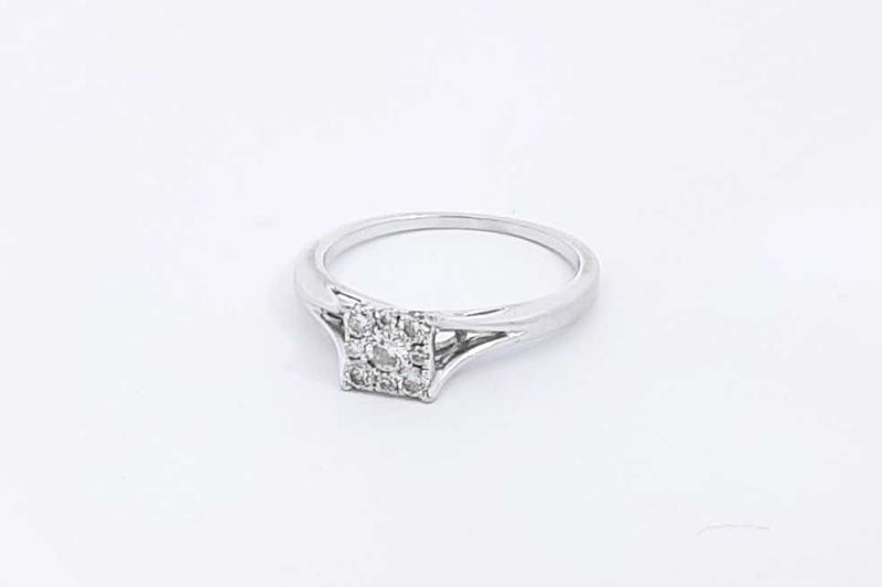 Approx. 0.14ctw Diamond Ring In 10k White Gold 1.9 Grams Size 6 Eb0125lxzsa