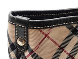 Burberry Blue Label Tote Bag In Nova Check Canvas & Brown Leather Fw0326orzdu