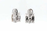1.08cttw Diamond Omega Back Stud Earrings 18k White Gold 14 Grams Eb1026loxzsa
