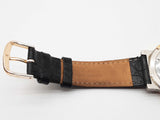 Tiffany & Co M0729 39 Diver Two Tone Steel Black Leather Strap Quartz Watch