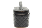 Chanel Quilted Black Leather Vanity Case Eb0626loxzde