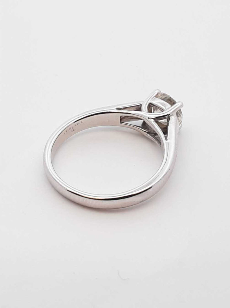 1.03 Ctw Tolkowsky Diamond & 14k White Gold Ring 3.8 Grams Size 6.5 Fw0825lpxzdu