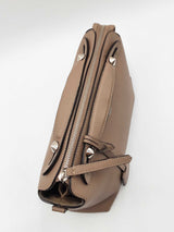 Fendi By The Way Boston Bag In Taupe Vitello Dolce Leather Fw0726orxdu