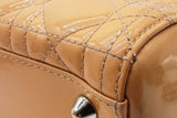 Christian Dior Lady Dior Cannage Patent Leather Tote Bag Eb0826cxzde