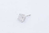 1.0ctw Diamond Stud Screwback Earring In 14k White Gold 0.7 Grams Eb0126lrxzde