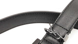 Yves Saint Laurent Cassandre Black Leather Belt Sd0225ozxdu