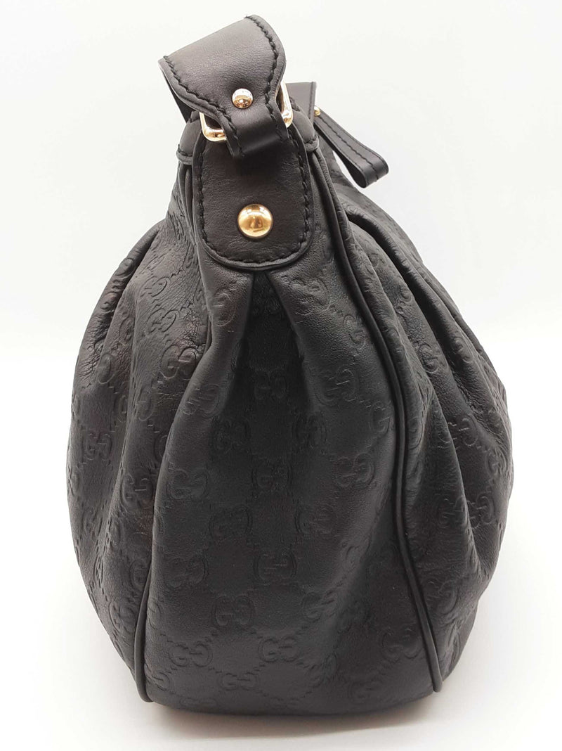 Gucci Sukey Black Guccissima Leather Hobo Shoulder Bag Do0925oxzde