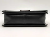 Chanel Medium Boy Bag Woven Leather Black Handbag Aa0425lexzsa