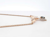 Lab-created Alexandrite, Natural Diamond & 14k Gold Necklace 13.5gs Fw0725rxzdu