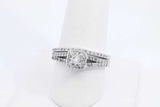 0.76cttw Diamond Wedding Set In 14k White Gold 5.6 Grams Size 8.5 Eb1225woxdu